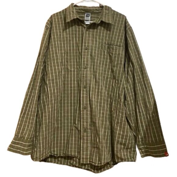 The North Face Men’s Green Stripes Multi Button Down Shirt Size-XXL/TTG - Picture 1 of 8